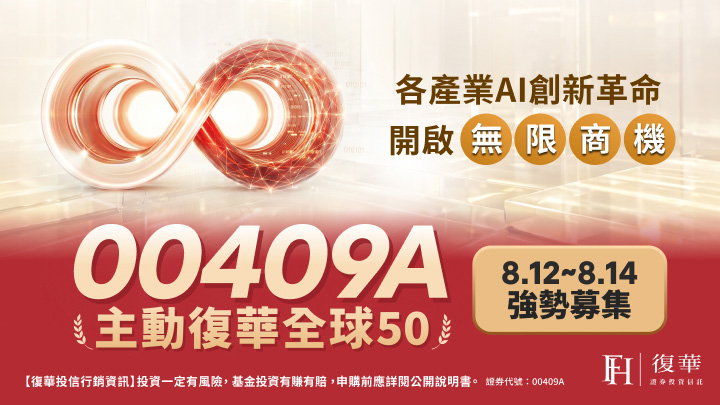 【00409A 復華全球未來50主動式ETF基金】網路下單享0手續費，簡單3步驟輕鬆入手！